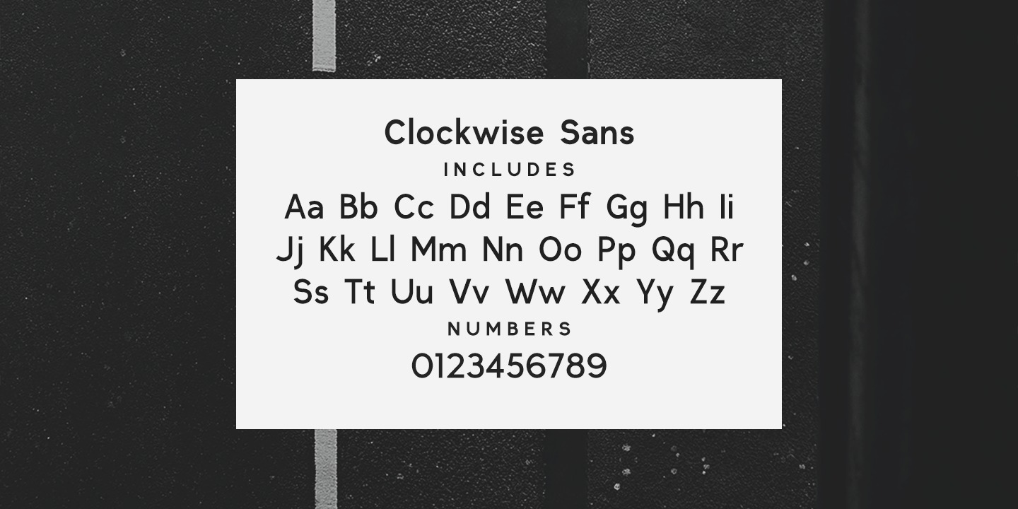 Clockwise Regular Font preview